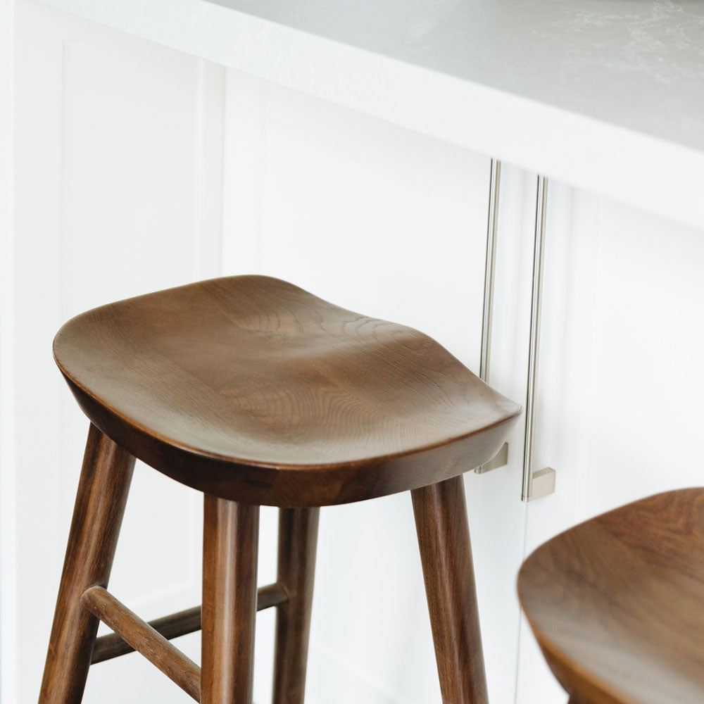 Vitrine Oak Barstool - Deep Oak