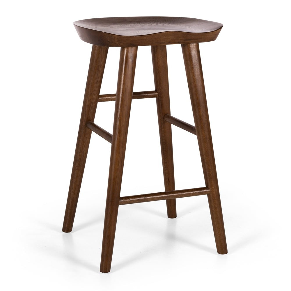 Vitrine Oak Barstool - Deep Oak