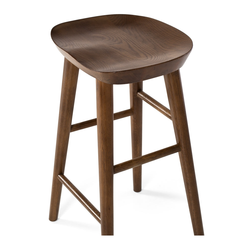 Vitrine Oak Barstool - Deep Oak