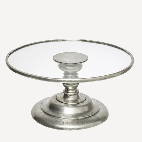 Glass & Pewter Cake Stand