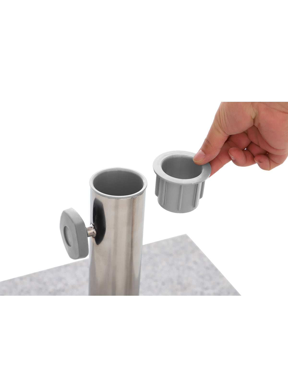 35KG Granite Centrepole Umbrella Base - with Wheels