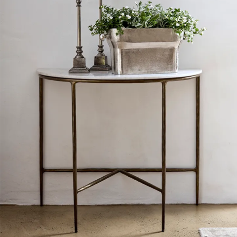 Artwood Elmwood Elm & Iron Console