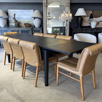 Hartley Double Extension Dining Table - 1.8m - 2.3m - 2.8m - Black