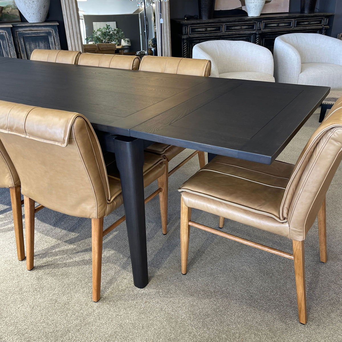 Hartley Double Extension Dining Table - 1.8m - 2.3m - 2.8m - Black