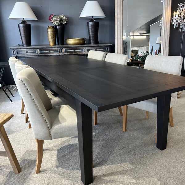 Hartley Extension Dining Table - 2.1m - 2.6m - 3.1m - Black