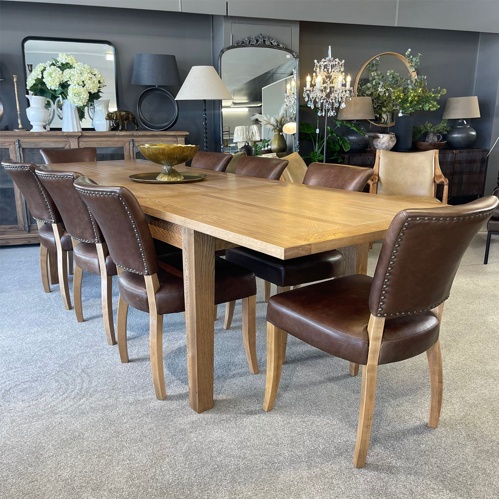 Hartley Extension Dining Table - 2.1m - 2.6m - 3.1m - Natural Oak ...