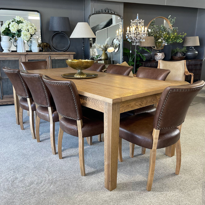 Hartley Extension Dining Table - 2.1m - 2.6m - 3.1m - Natural Oak ...