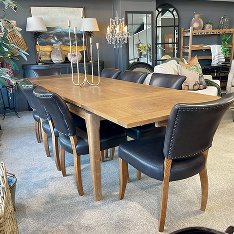 Vicchy Dining Table - 180cm - Deep Brown