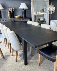Hartley Extension Dining Table - 2.1m - 2.6m - 3.1m - Black