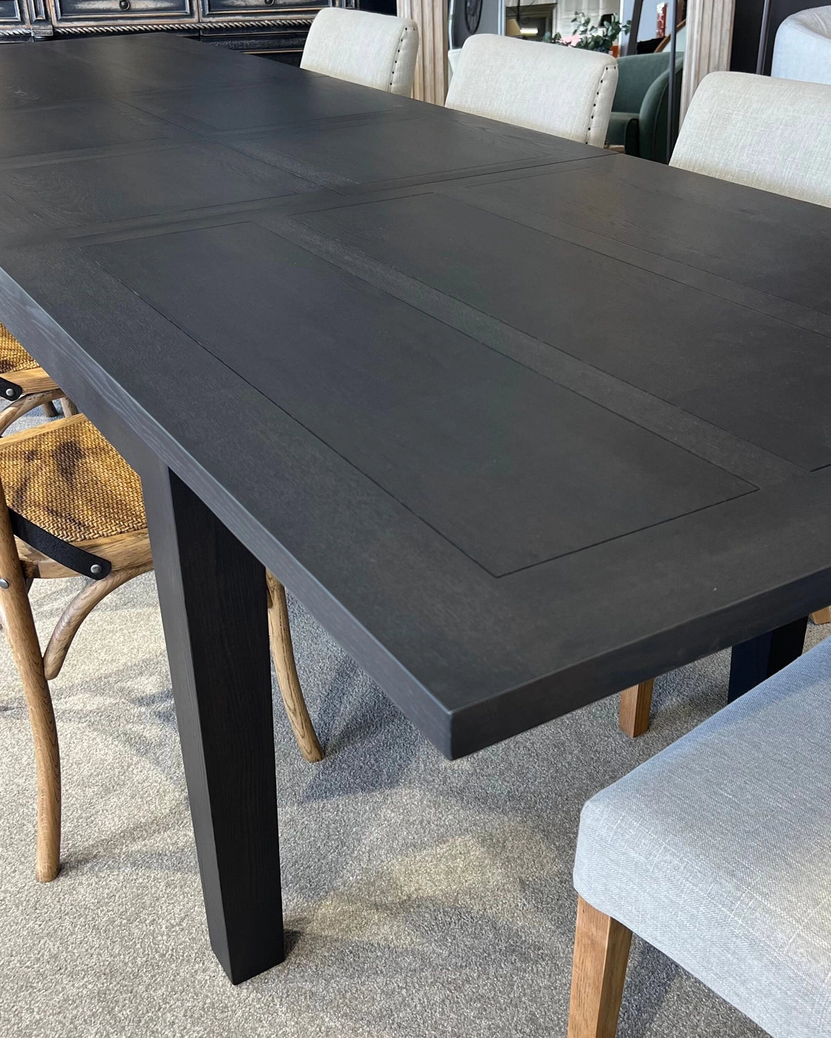 Hartley Extension Dining Table - 2.1m - 2.6m - 3.1m - Black