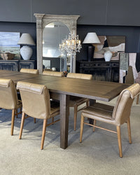 Hartley Extension Dining Table - 2.1m - 2.6m - 3.1m - Dark Brown Oak