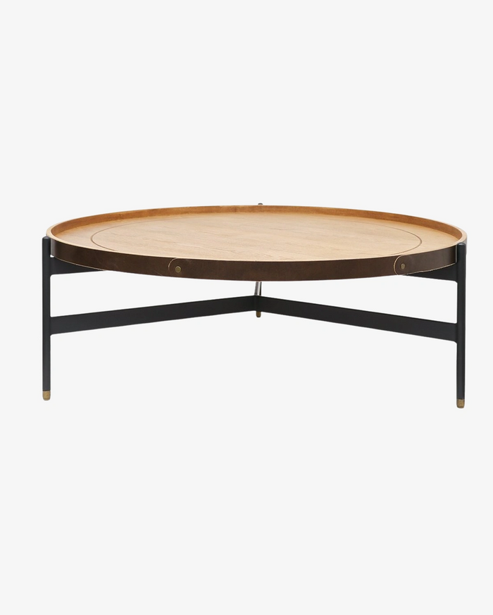 Harwood Round Coffee Table - Short - Ash