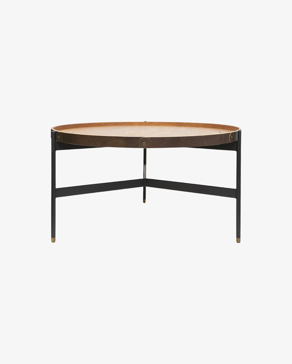 Harwood Round Coffee Table - Tall - Ash