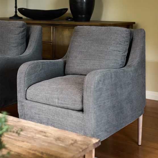 Henry Slip Cover Chair - Grey