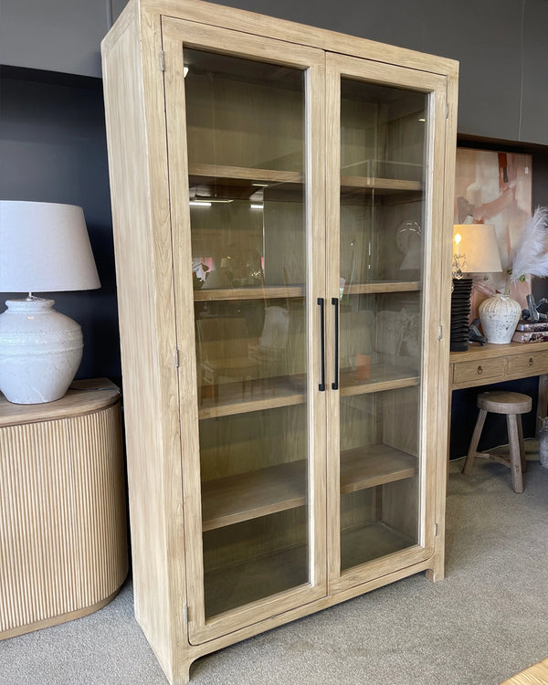 Houston Elm Display Cabinet