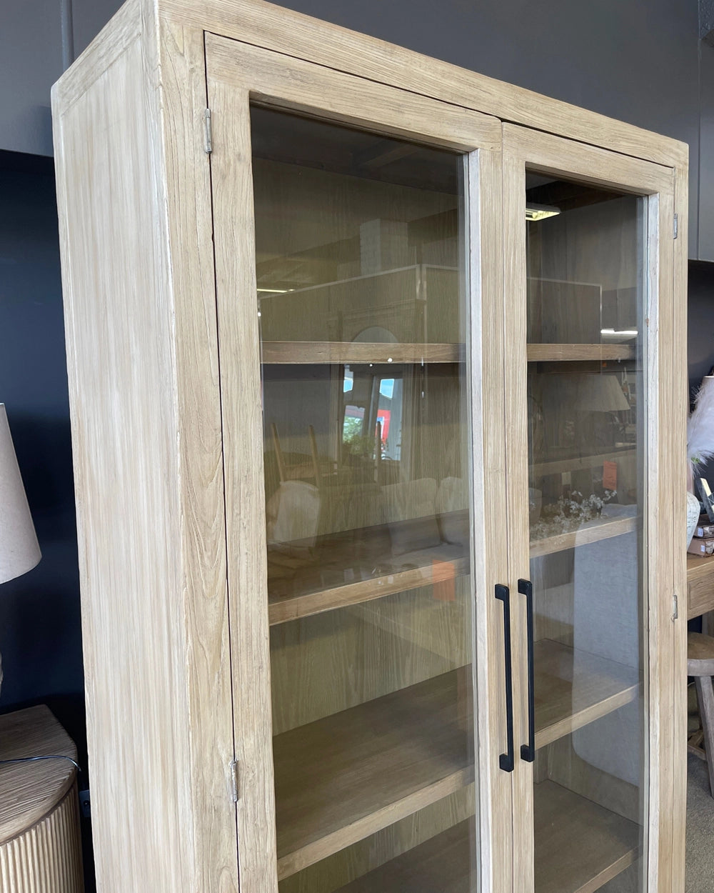 Houston Elm Display Cabinet