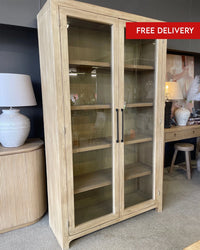 Houston Elm Display Cabinet