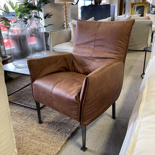 Hugo Steel Armchair in Eastwood Tan