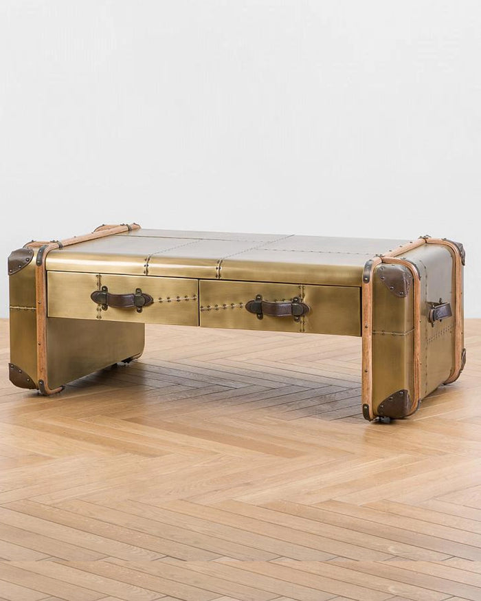 Jet Coffee Table - Aged Brass Finish