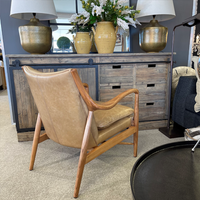 Juniper Leather Armchair - Tan