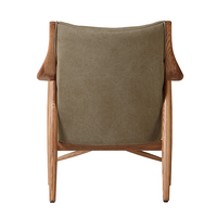 Juniper Armchair - Olive Canvas & Leather