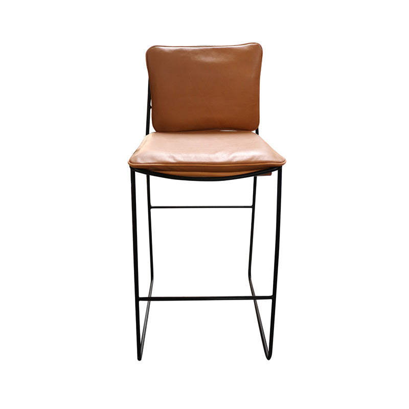 Juno Tan Leather Barstool