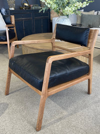 Kansas Leather Armchair - Black