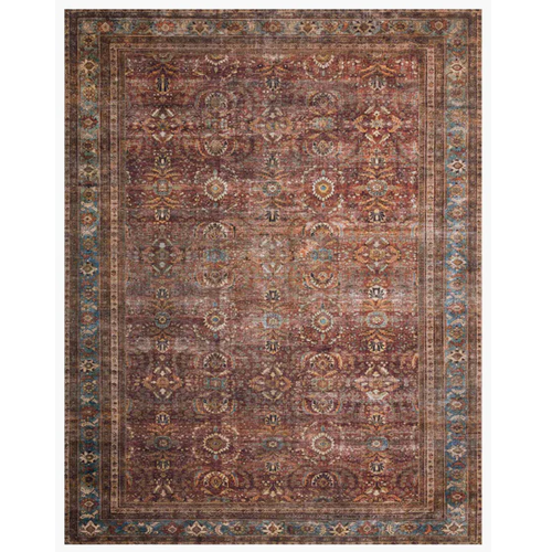 Loloi Layla Floor Rug - Brick/Blue - 1.07 X 1.68M