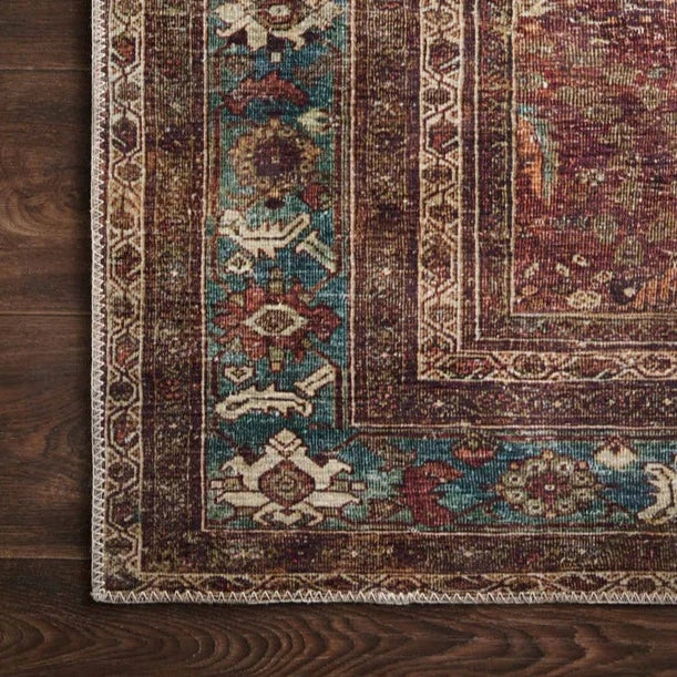 Loloi Layla Floor Rug - Brick/Blue - 1.07 X 1.68M