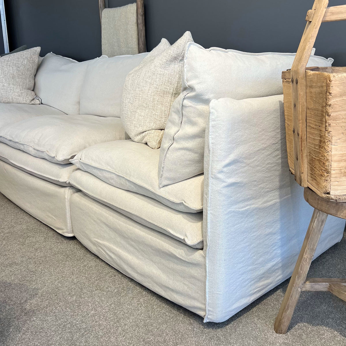 Laguna Slipcover Sectional Sofa - 4 Seater