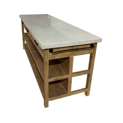 Lars Marble Kitchen Island - Natural - Extra Large
