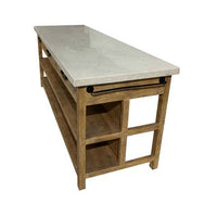 Lars Marble Kitchen Island - Natural - Extra Large