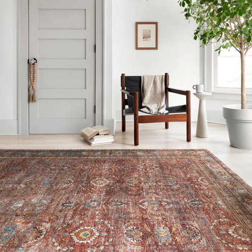 Loloi Layla Floor Rug - Brick/Blue - 1.07 X 1.68M