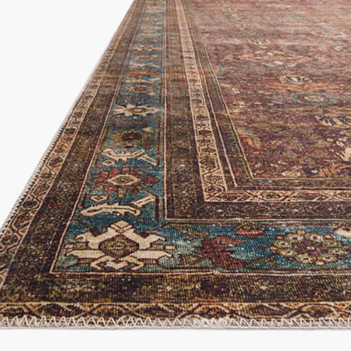 Loloi Layla Floor Rug - Brick/Blue - 1.52 X 2.29M