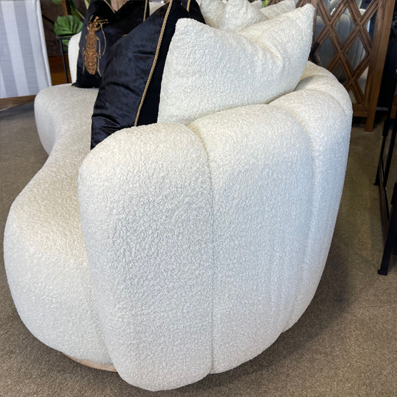 San Marino Curved Bouclé Sofa