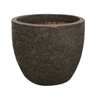 Lava Egg Outdoor Pot - Black - Large