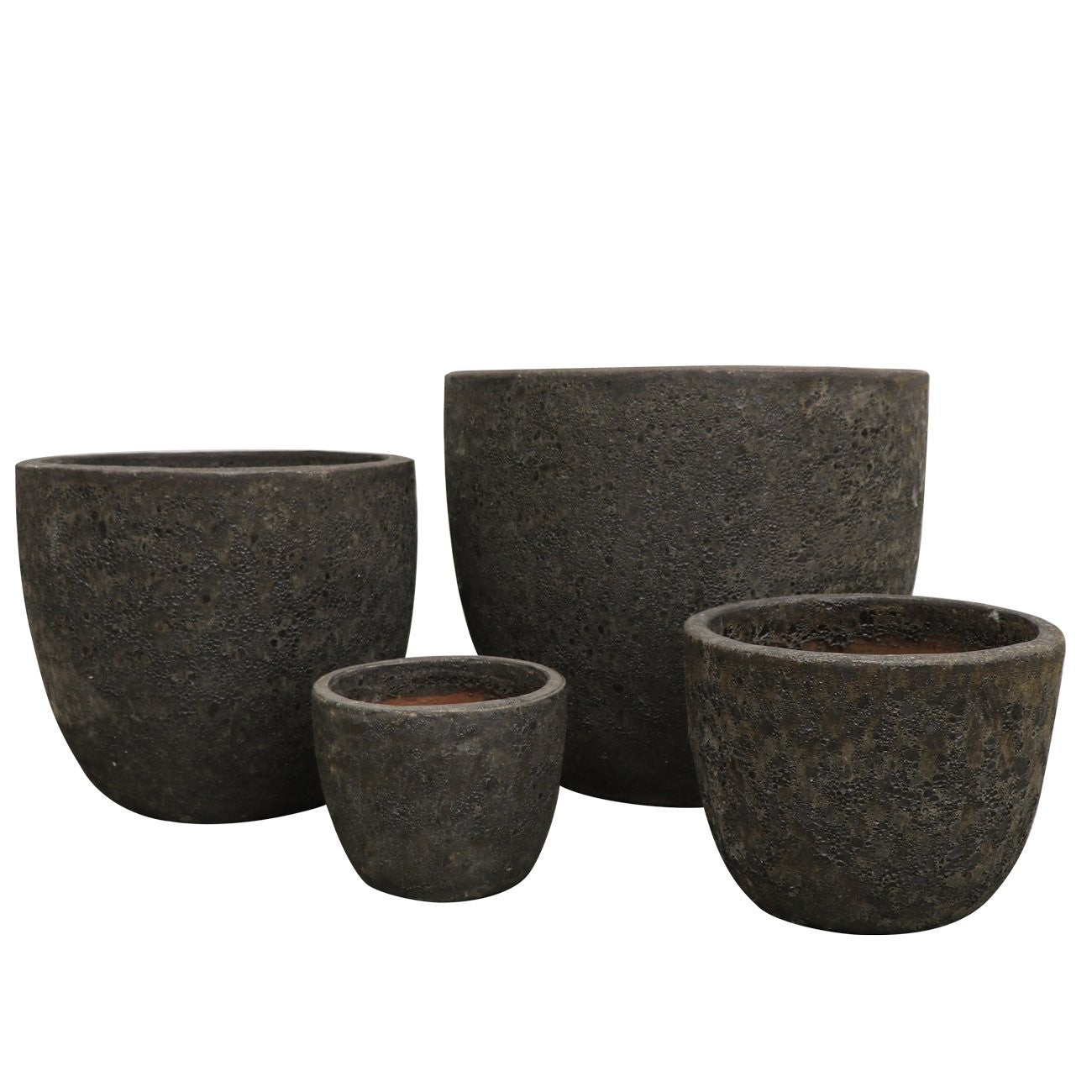 Lava Egg Outdoor Pot - Black - Extra Large