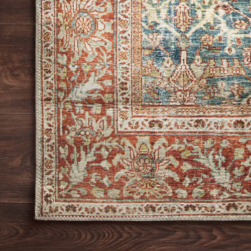 Loloi Layla Floor Rug - Ocean / Rust - 1.52 X 2.29M