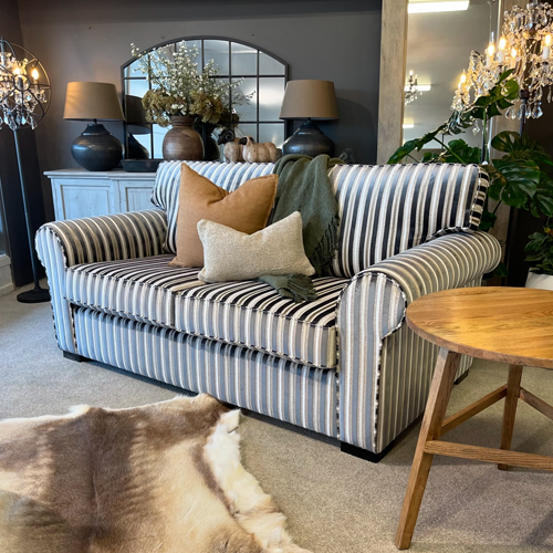 Leicester 3 + 2.5 Seater Lounge Suite - Lombardi Stripe - NZ Made