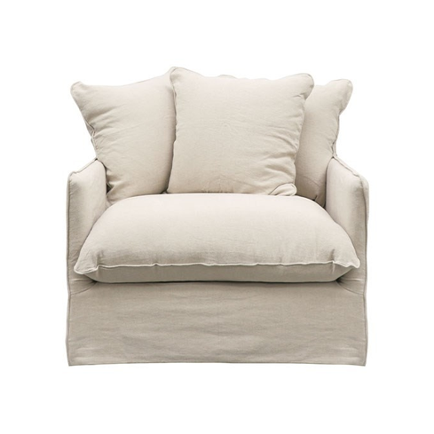 Napa Linen Slip Cover Armchair - Natural