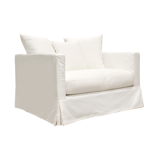 Lofty Large Slipcover Armchair - Cream