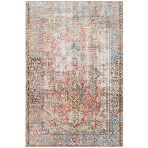 Loloi Loren Floor Rug - Terracotta/Sky - 1.52M X 2.29M