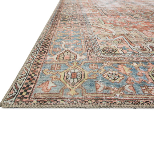 Loloi Loren Floor Rug - Terracotta/Sky - 1.52M X 2.29M