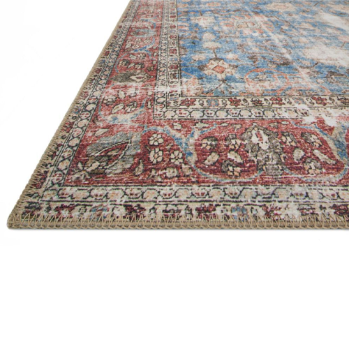 Loloi Loren Floor Rug - Blue/Brick - 76CM x 2.29M Runner