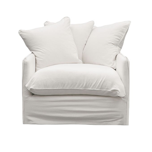 Napa Slip Cover Armchair - White
