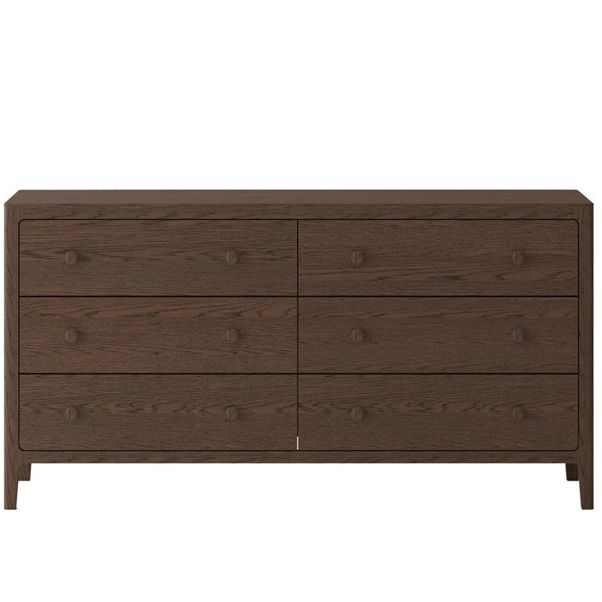 Lunde 6 Drawer Dresser – Walnut Brown