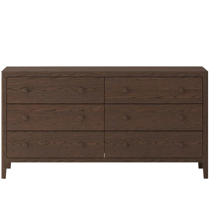 Lunde 6 Drawer Dresser – Walnut Brown