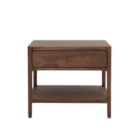 Lunde Bedside Table - Walnut