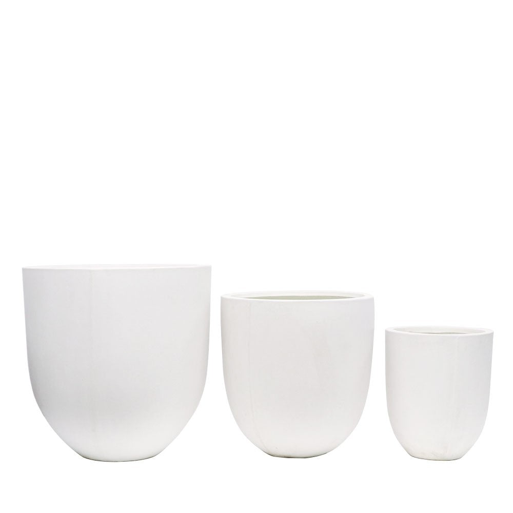 Mohaka White Outdoor Planter - Large