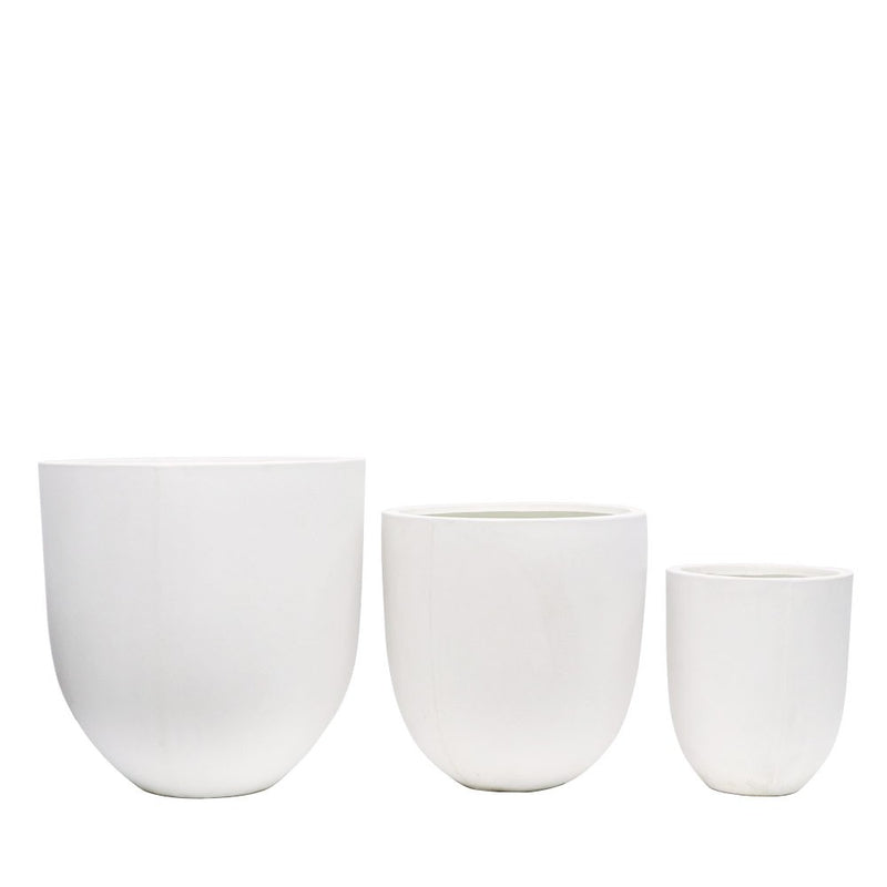Mohaka White Outdoor Planter - Large